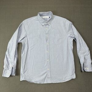 Peter Manning Button Down Men's 4X Blue Preppy Everyday Stretch Casual